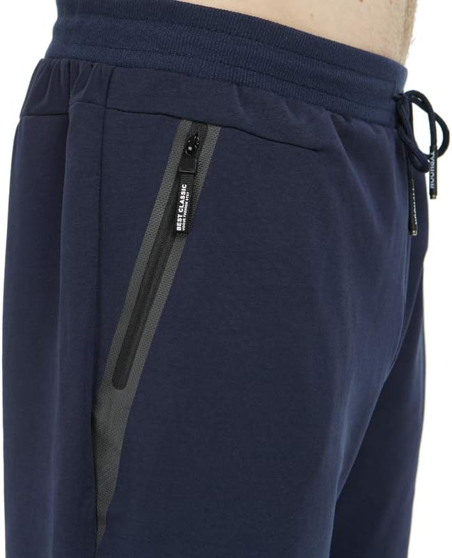 Thumbnail 3 de Tansozer Herren-Jogginghose Slim Fit mit Reißverschluss – Taschen, Kordelzug und weicher Baumwollmischung