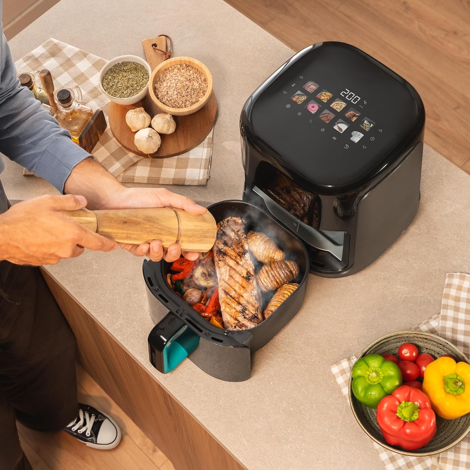 Thumbnail 6 de Cecotec Cecofry&Grill Smokin'Prime 6500 Friggitrice ad Aria 6,5L 3in1 2200W