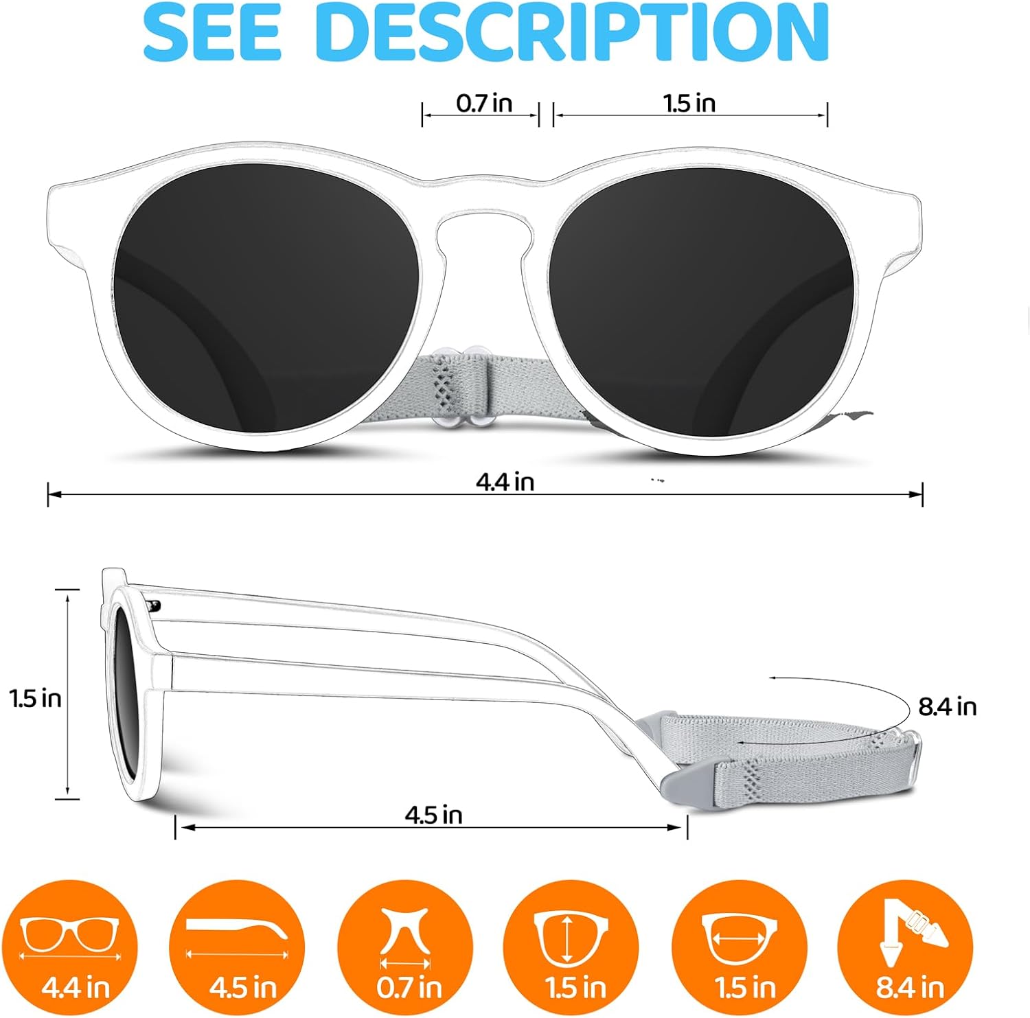 Detalle de RIVBOS Baby Sunglasses RBK0231