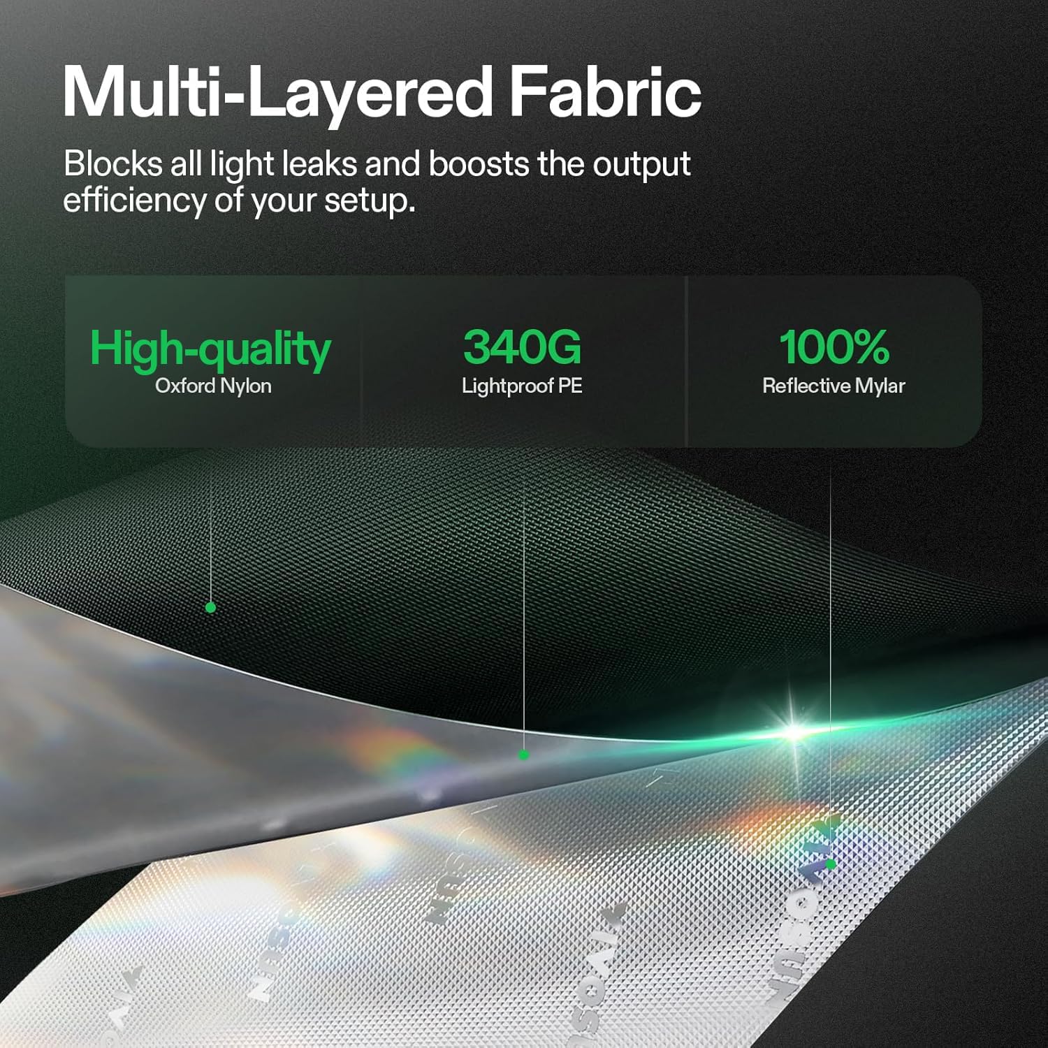 Thumbnail 2 de VIVOSUN Tenda da Coltivazione 150x150x200 cm 🌿