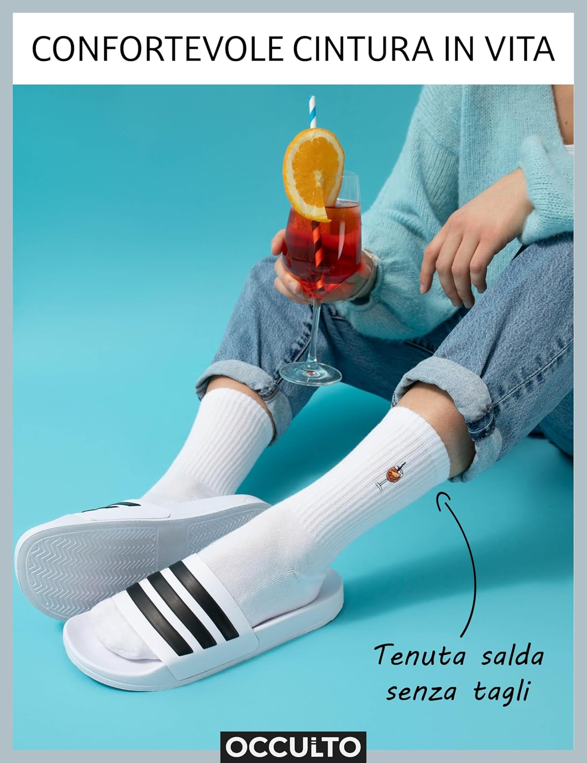 Detalle de Occulto calze spugna unisex Robin, confezione da 3 (donna & uomo)