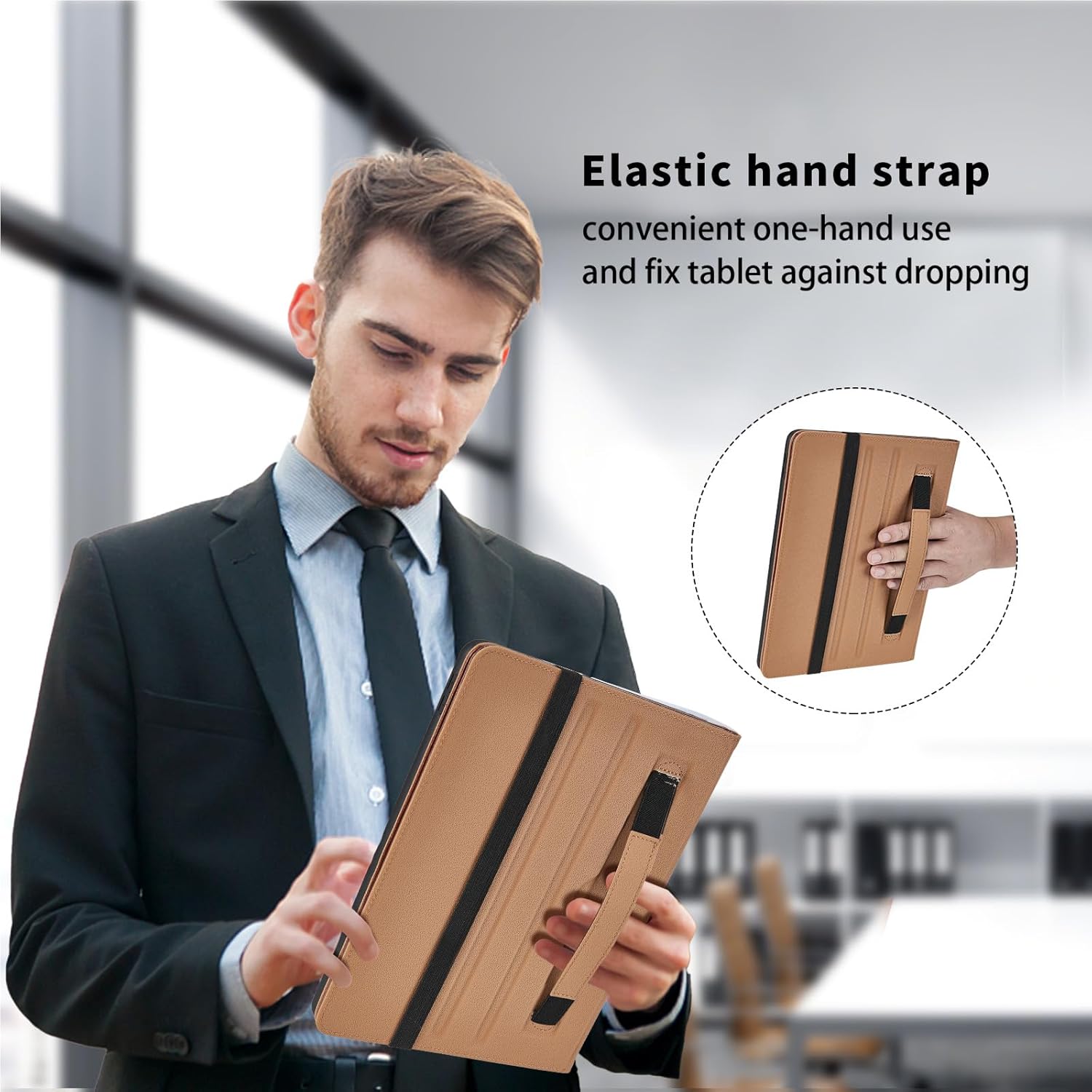 Thumbnail 3 de Hülle für Samsung Galaxy Tab S10 FE+ 13.1" 2025 – PU-Leder Kunstleder-Hülle mit Tasche, Stifthalter, Kickstand und Smart Cover in Braun