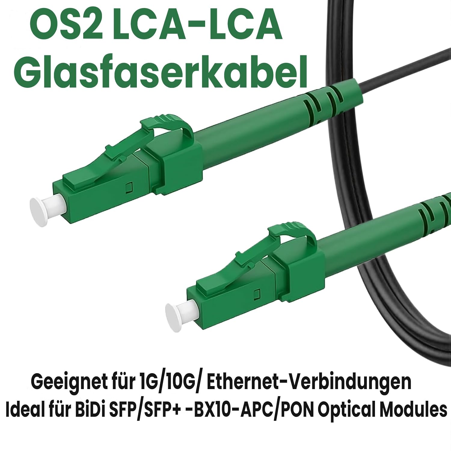 Thumbnail 2 de 15M Gepanzertes Glasfaserkabel LC/APC auf LC/APC – OS2, 9/125µm, LSZH, Außen-/Innenbereich, 15 m
