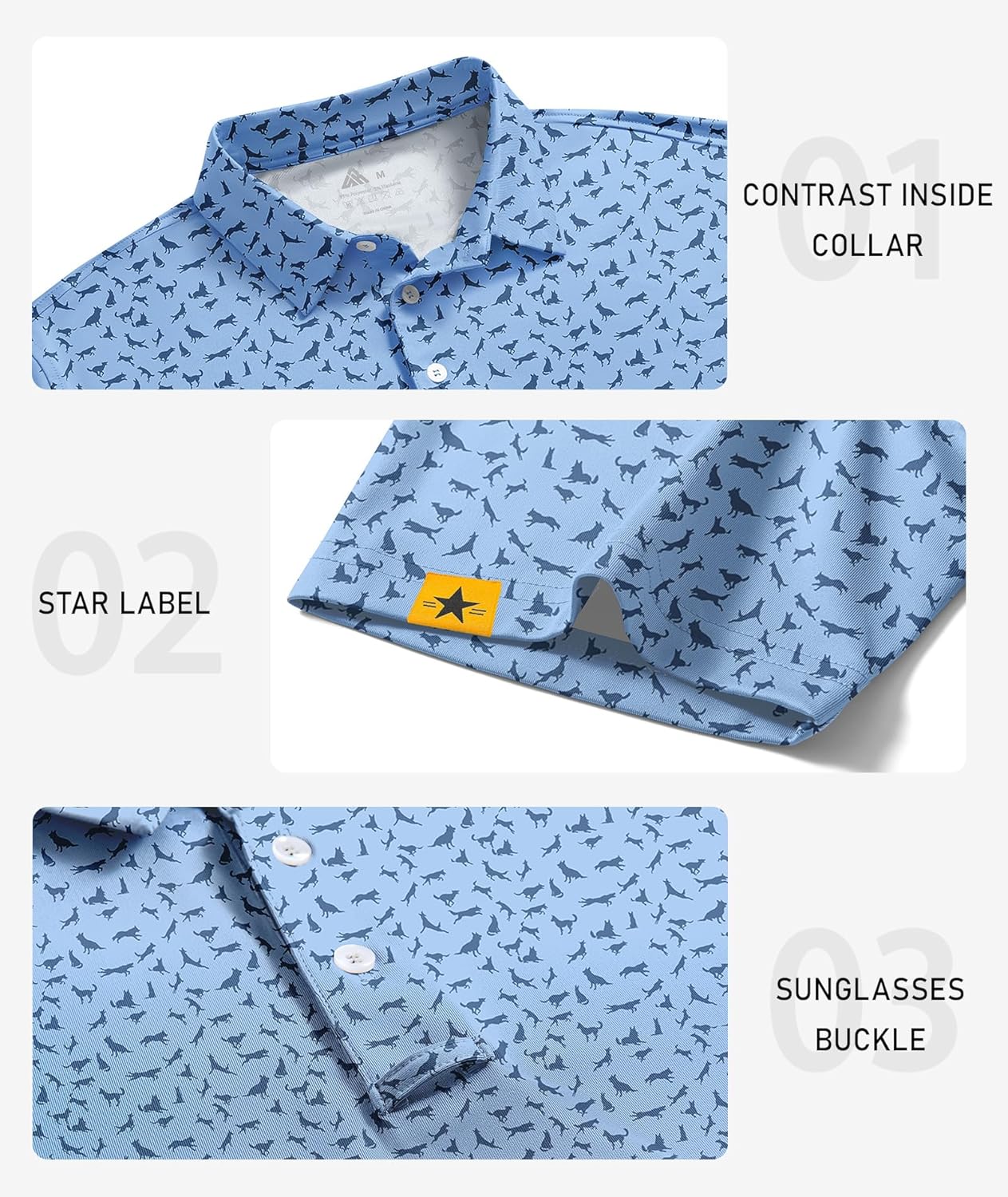 Detalle de ZITY golf polo shirts 5 pack UPF 50+