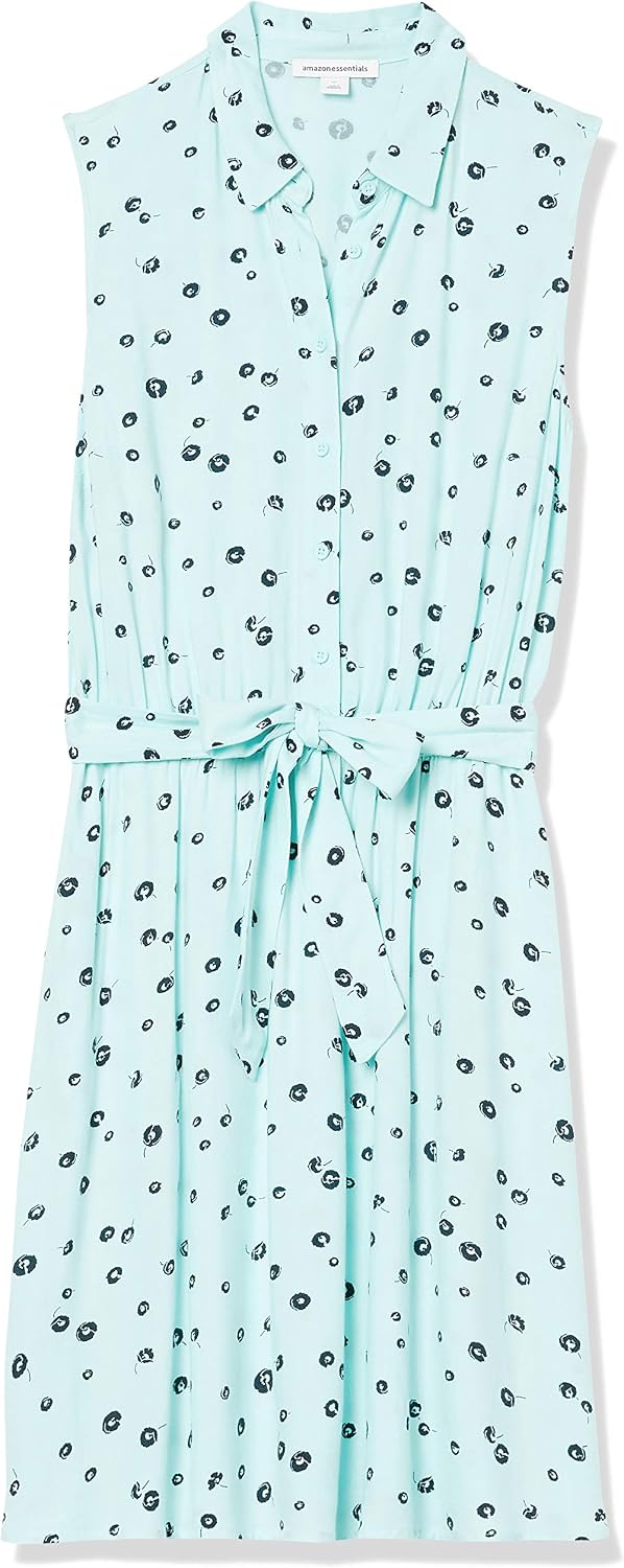 Detalle 2 de Amazon Essentials Women's Relaxed Fit Casual Sleeveless V-Neck Swing Shirt Dress