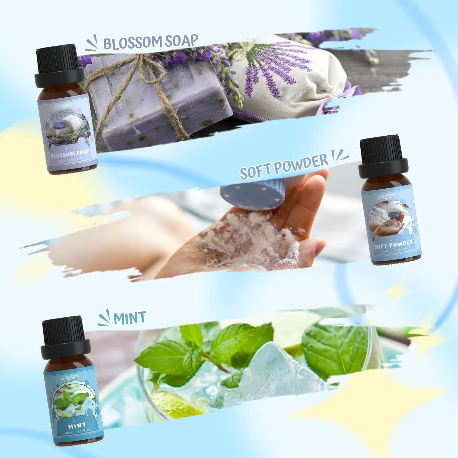 Thumbnail 3 de SALUBRITO Sauber ätherische Öle Set – 6 Duftöle für Diffuser, Kerzenherstellung & Naturreinigung