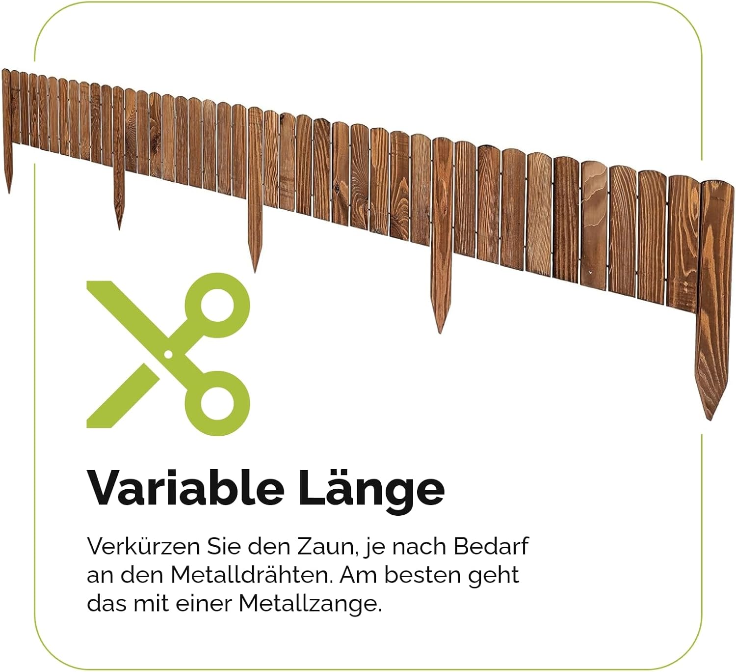 Thumbnail 3 de Garronda Rasenkante / Beeteinfassung aus Holz flexibel, Rollborder Dunkelbraun – 200 x 10 cm (GD-0046)