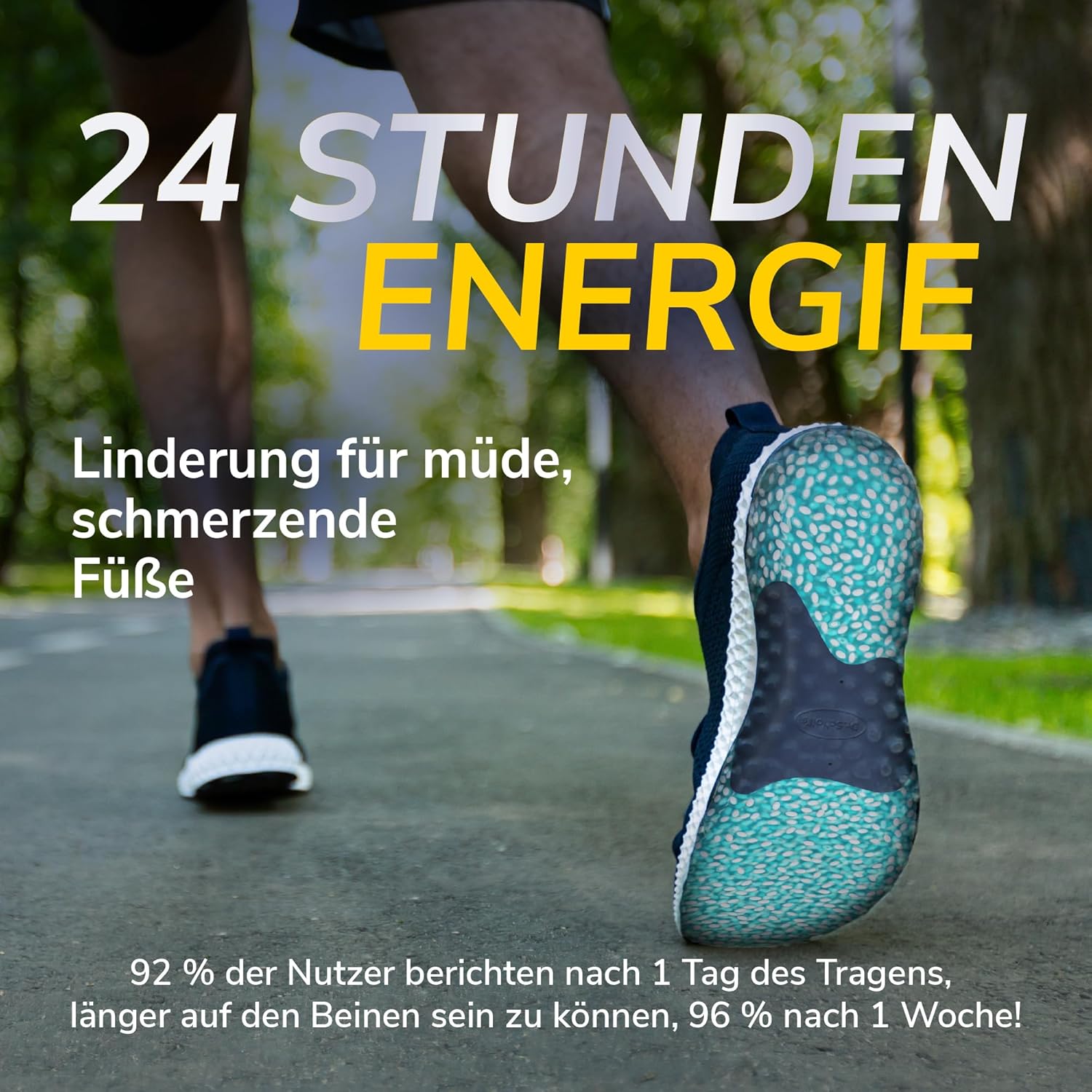 Detalle de Dr. Scholl’s 24-Hour Energy Einlegesohlen – Energierückgabe mit Memory Foam, Größe EU 40–47,5