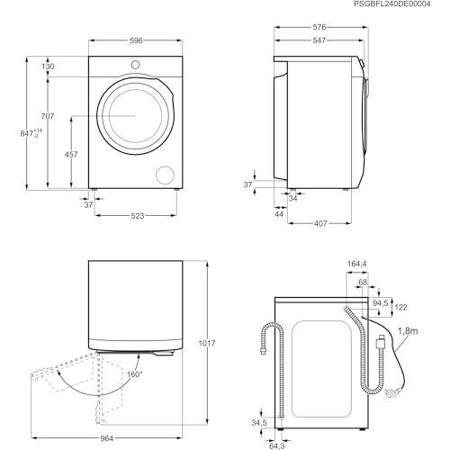 Thumbnail 11 de AEG Serie 7000 Waschtrockner LWR7AMZ48WD – 8 kg Waschen, 5 kg Trocknen