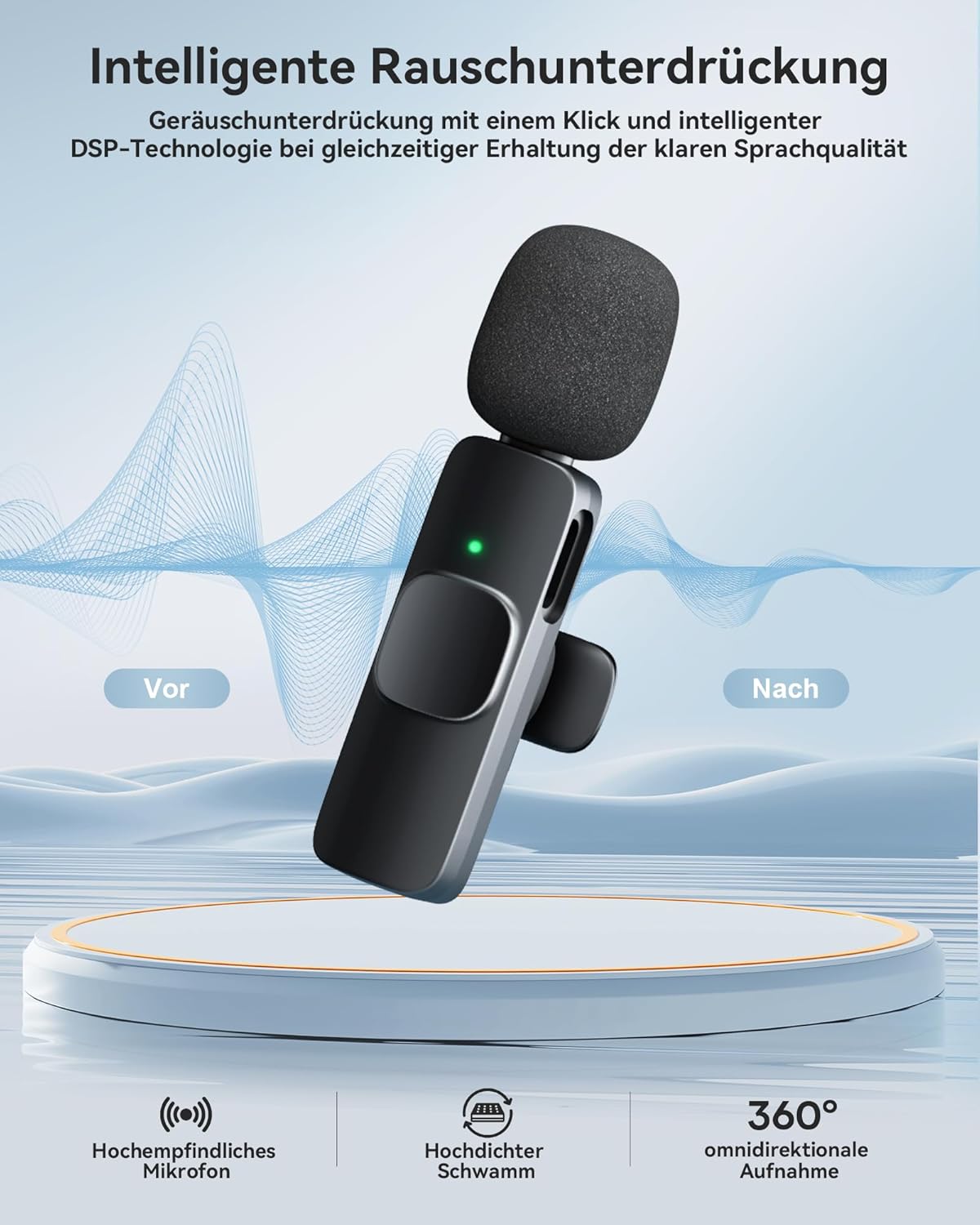 Thumbnail 6 de KUKIHO Lavalier Mikrofon 2‑Sender für Smartphone