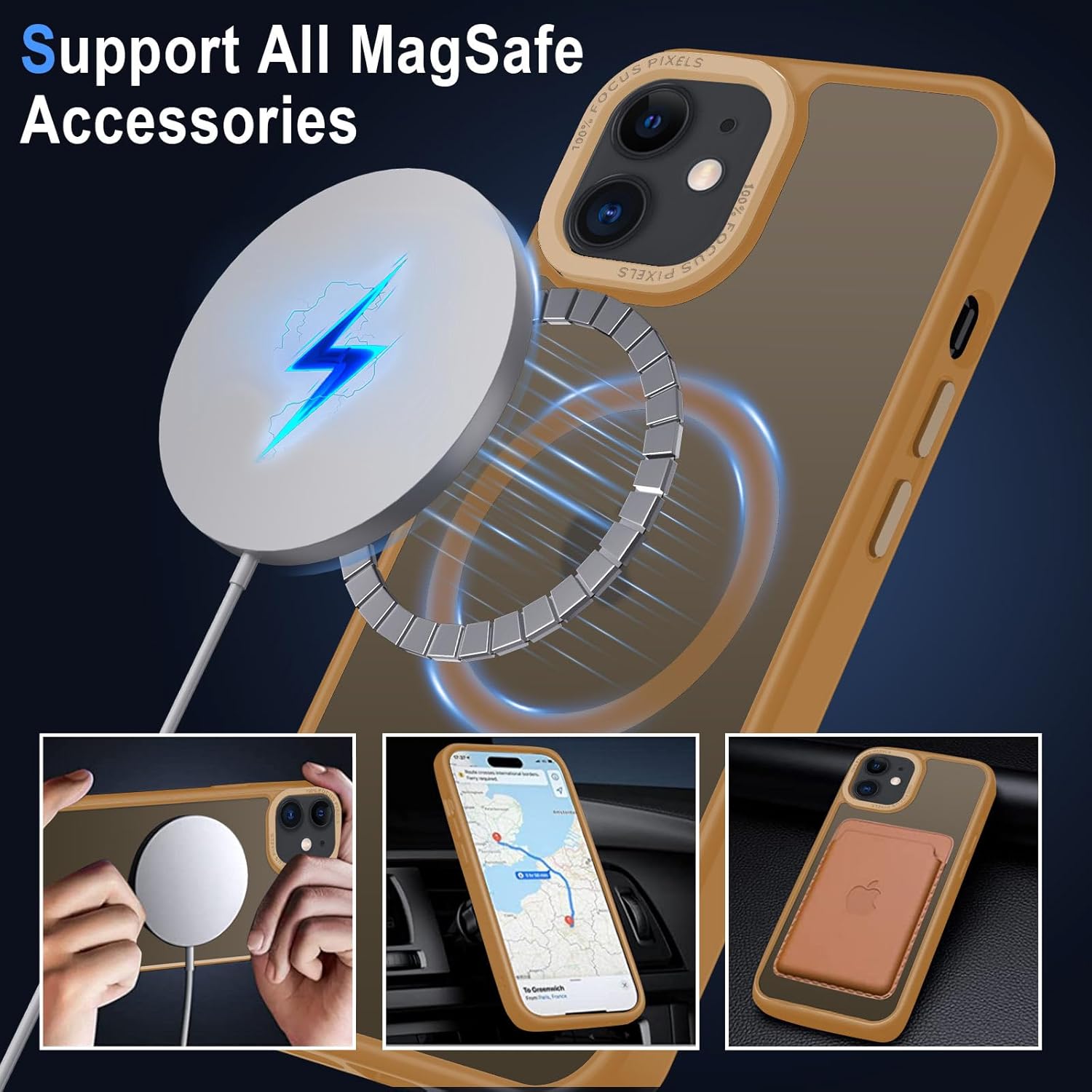 Detalle 2 de XTCASE Coque Magnétique pour iPhone 12 – Translucide Mat, Protection TPU/PC, MagSafe