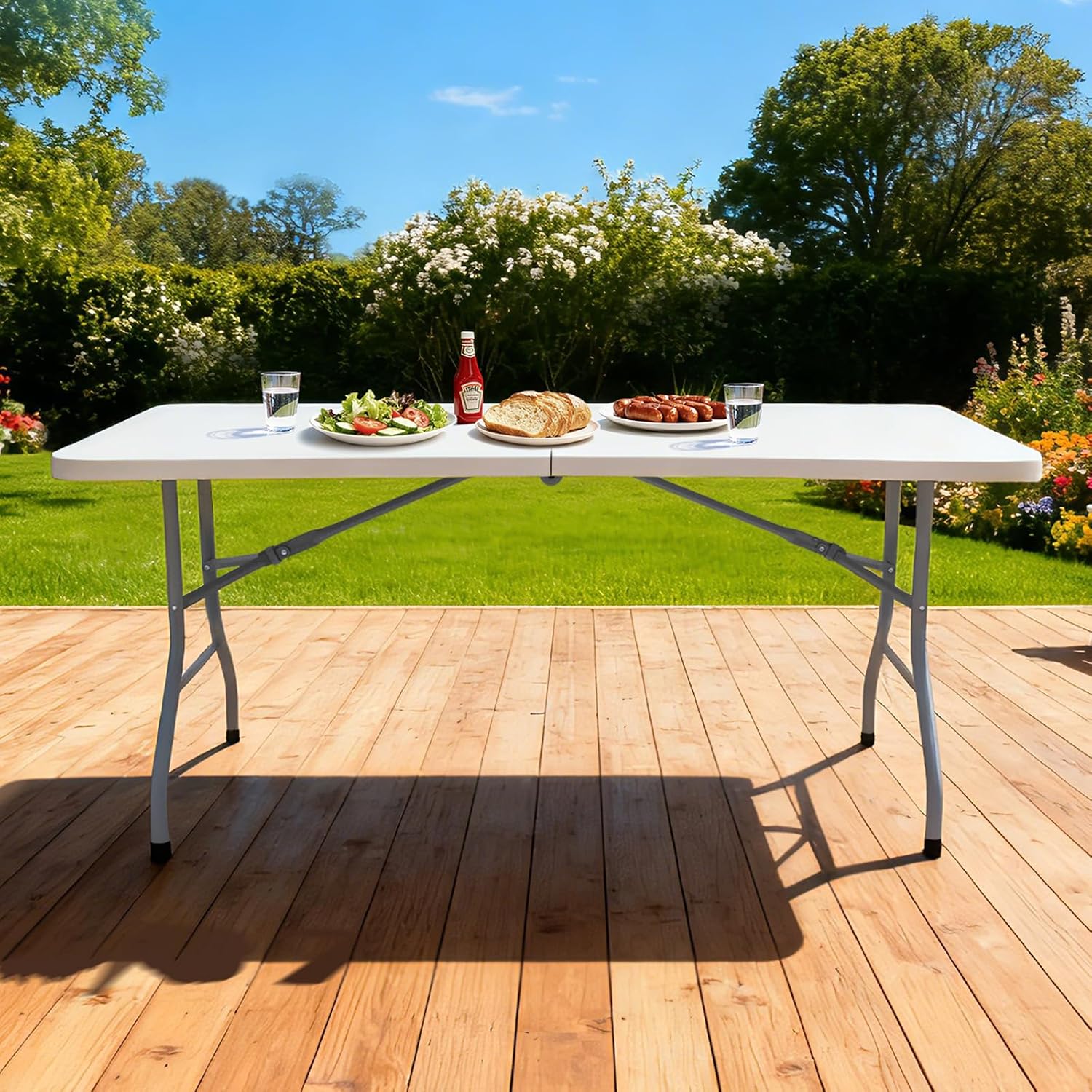 Thumbnail 5 de Lakhow Folding Table 6ft Portable Table