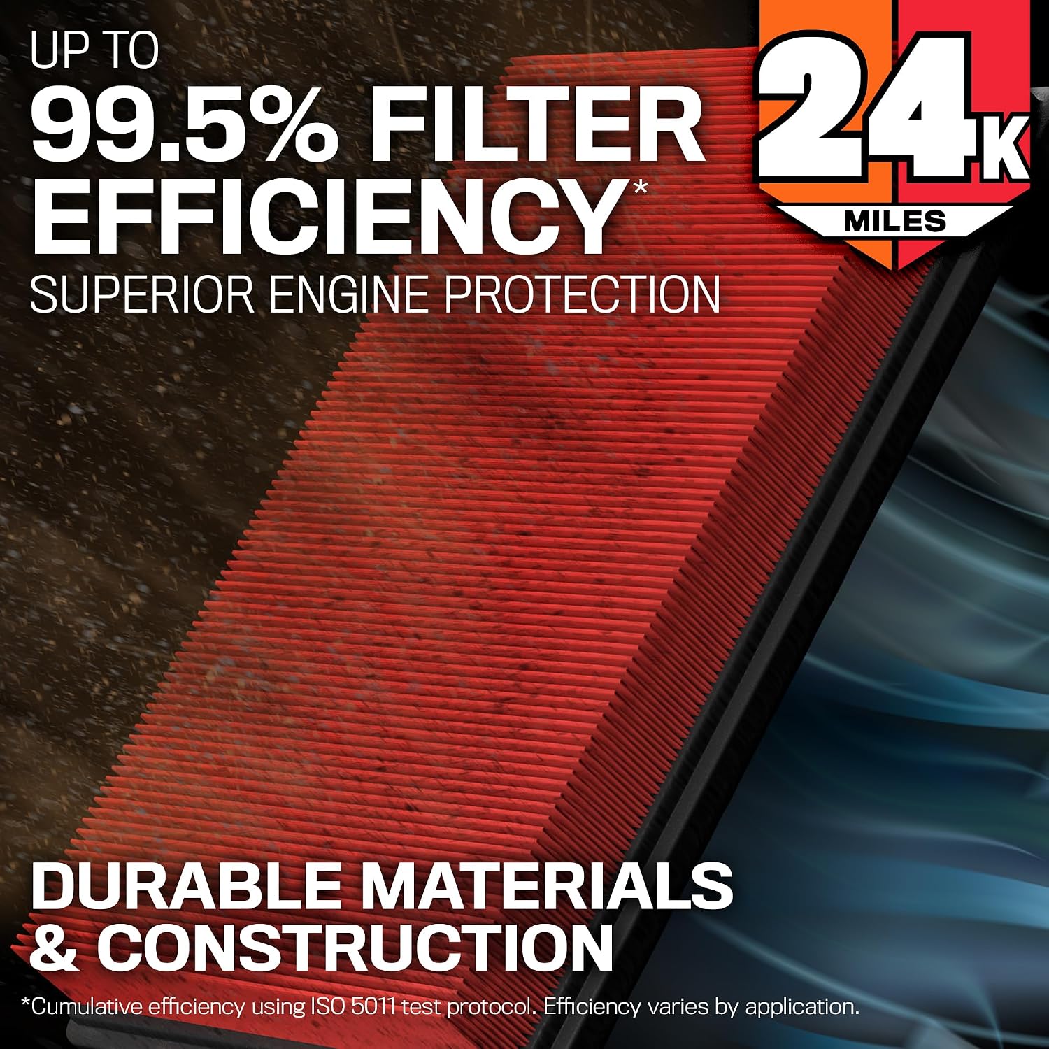 Thumbnail 2 de K&N Engine Air Filter Extended Life 24,000 Miles (KNF-2993) – Practical reliability for Ford, Lincoln and Volvo models