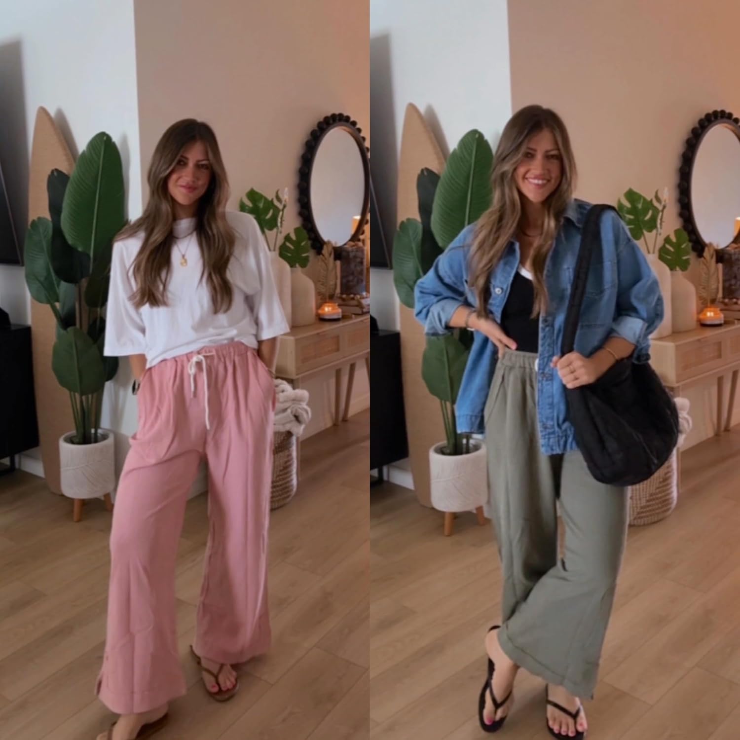 Thumbnail 4 de Athlisan Women's Baggy Wide-Leg Palazzo Pants with Pockets