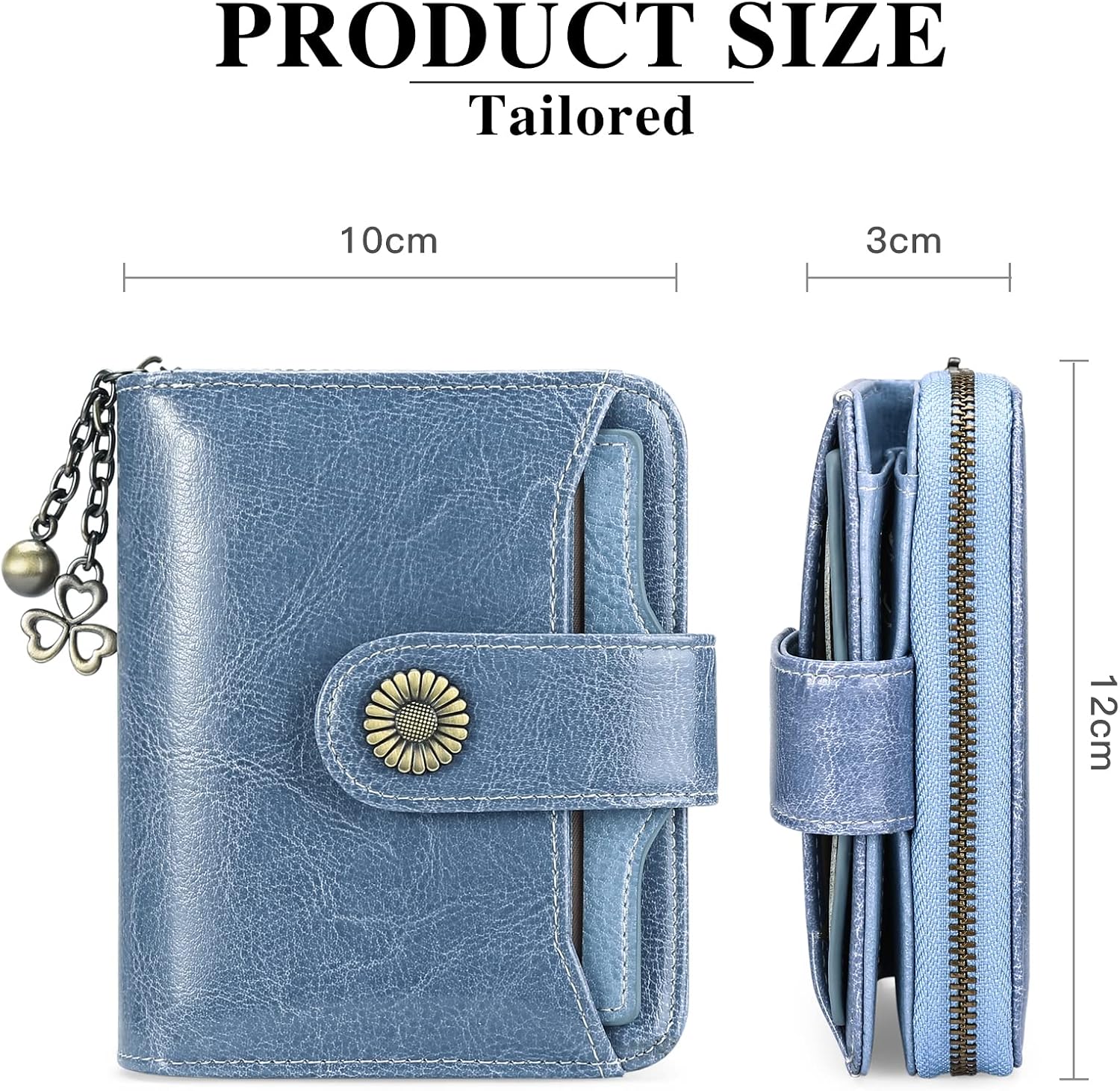 Detalle de SENDEFN RFID small bifold wallet 10 x 12 cm
