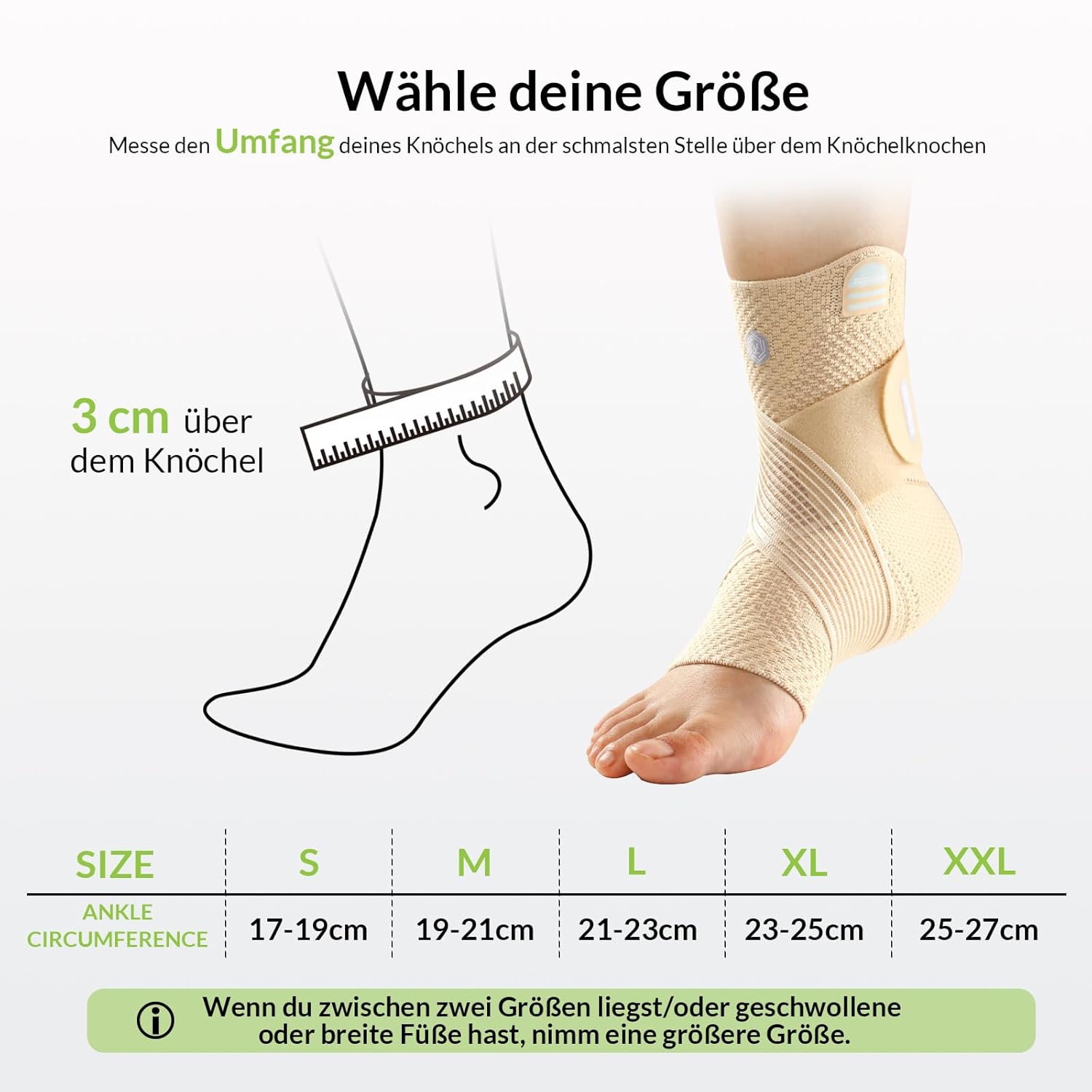 Thumbnail 5 de ZOELION Knöchelbandage mit 3D-Strick-Netzgewebe (verstellbar) – Bandage für Sprunggelenk, Plantarfasziitis & Achillessehne