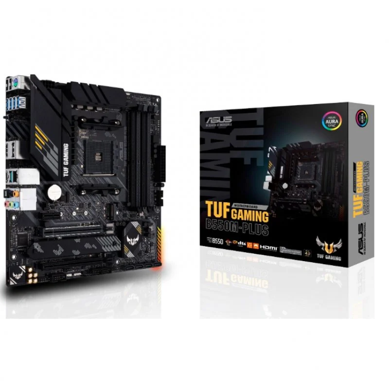 Detalle de Asus TUF GAMING B550M-PLUS: placa base sólida para gaming en formato m-ATX