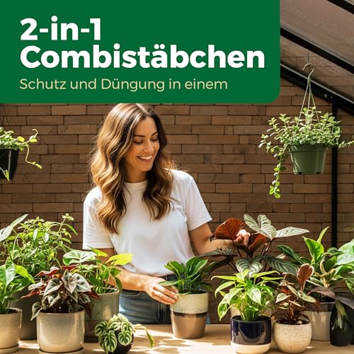 Detalle 2 de PROTECT GARDEN Lizetan Plus Combistäbchen – Schädlingsbekämpfung und Premium-Dünger in Einem