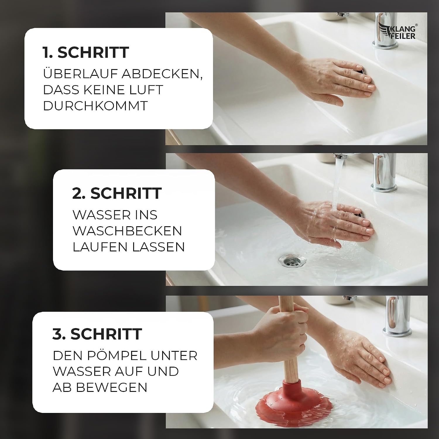 Thumbnail 1 de Klangfeiler Abflussreiniger Pömpel – 140 mm Saugglocke, Made in Germany