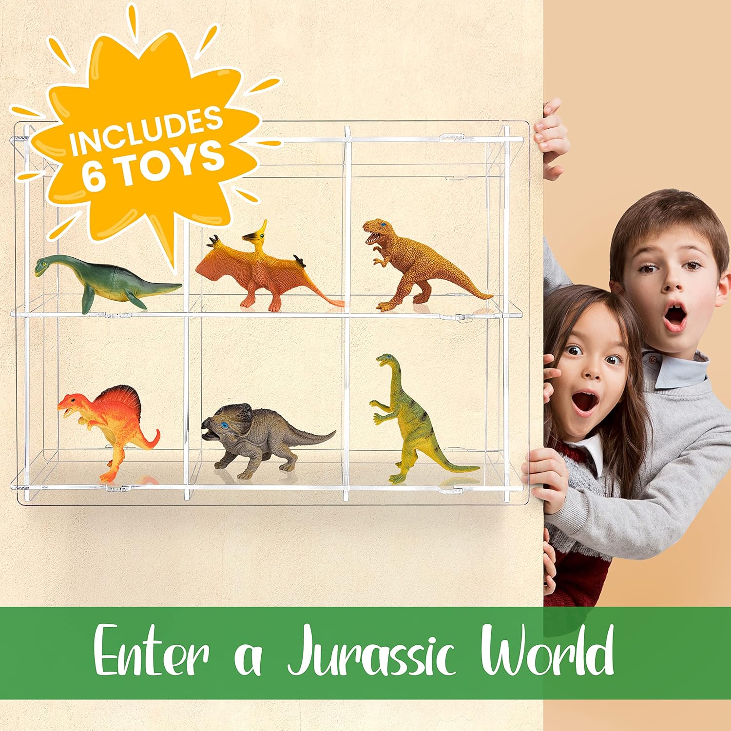 Detalle 2 de W&O Dino Super Dome with Roar Button Dinosaur Tent with LED Lights (Kids 3–12)