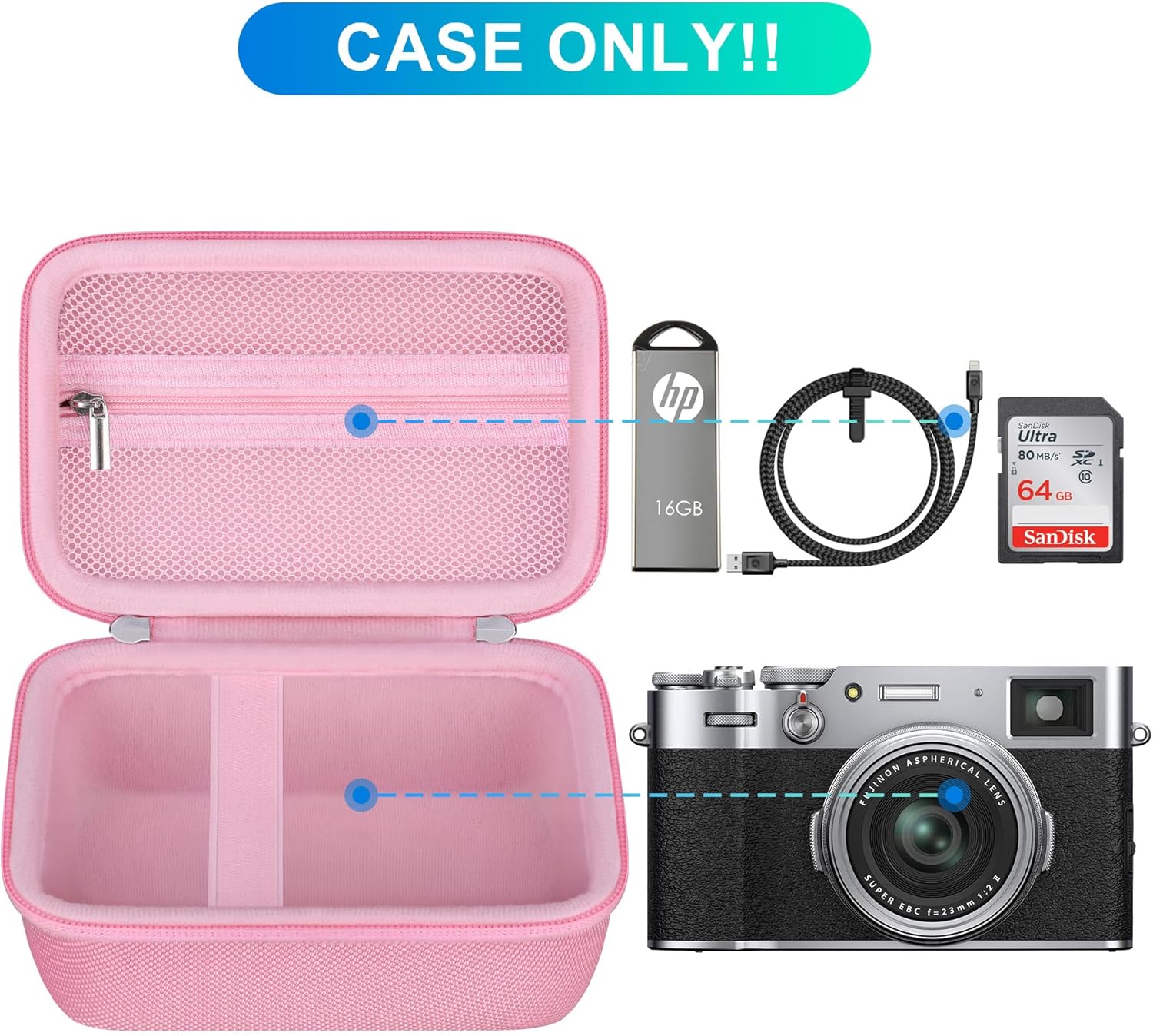 Detalle 1 de BOVKE Carrying Case for Fujifilm X100V camera