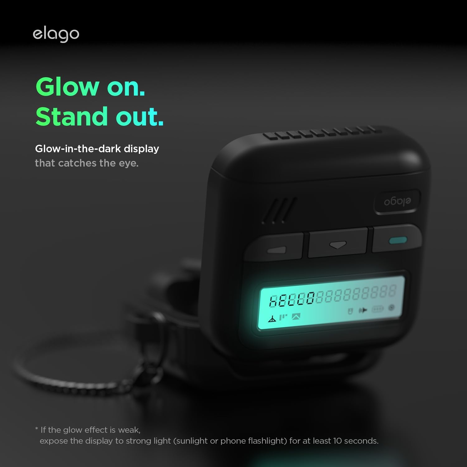 Detalle de elago Coque Pager pour étui Samsung Galaxy Buds 4 Pro & Buds 4 (noir) avec lanière