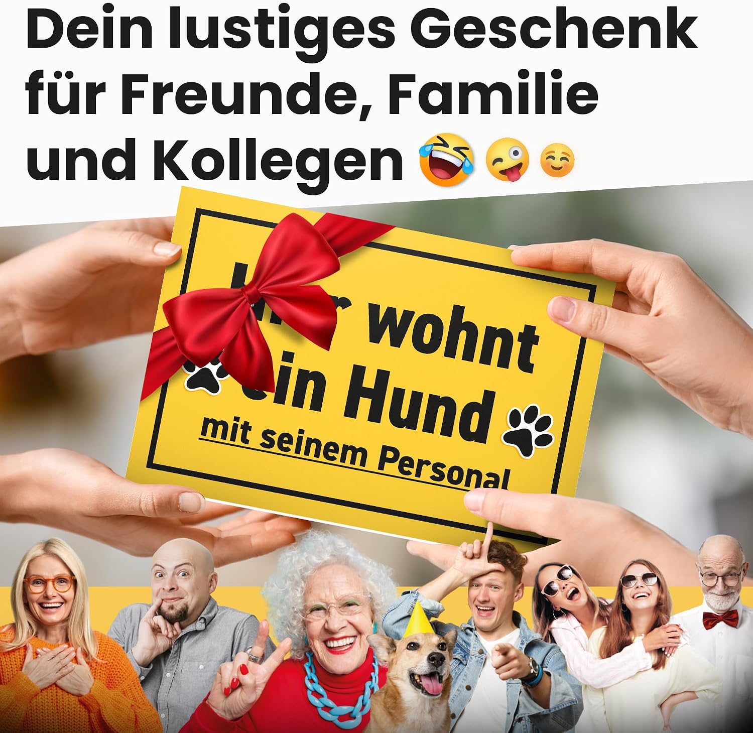 Thumbnail 2 de DankeDir! Schild Hund Personal 30 x 20 cm