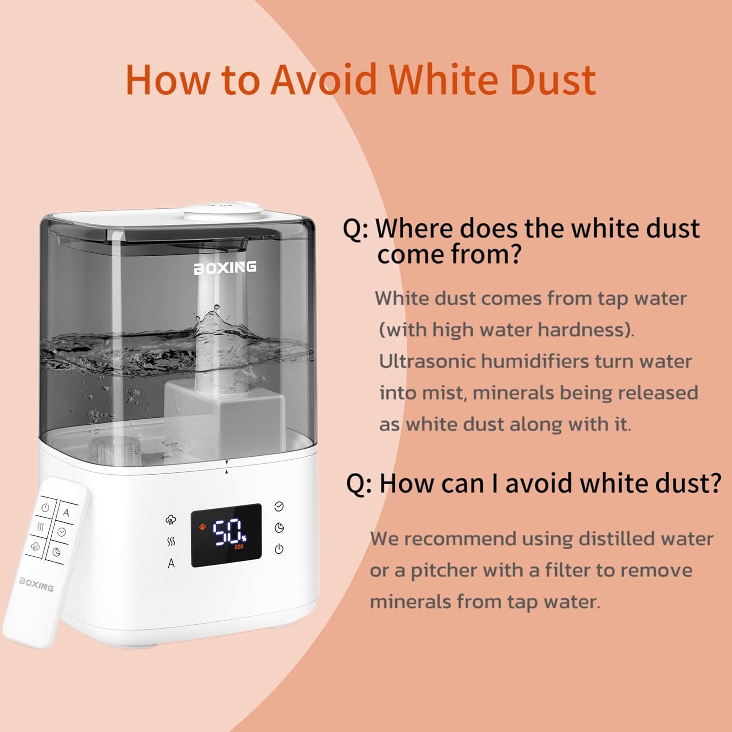 Thumbnail 6 de BOXING Humidifier Warm Cool Mist 4.5L 🏠