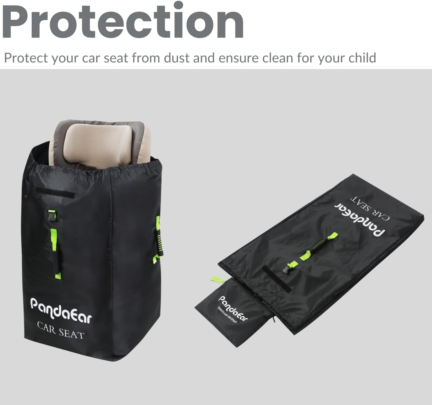 Thumbnail 5 de PandaEar Car Seat Travel Bag Backpack for Airplane – Water-Resistant, Universal Fit