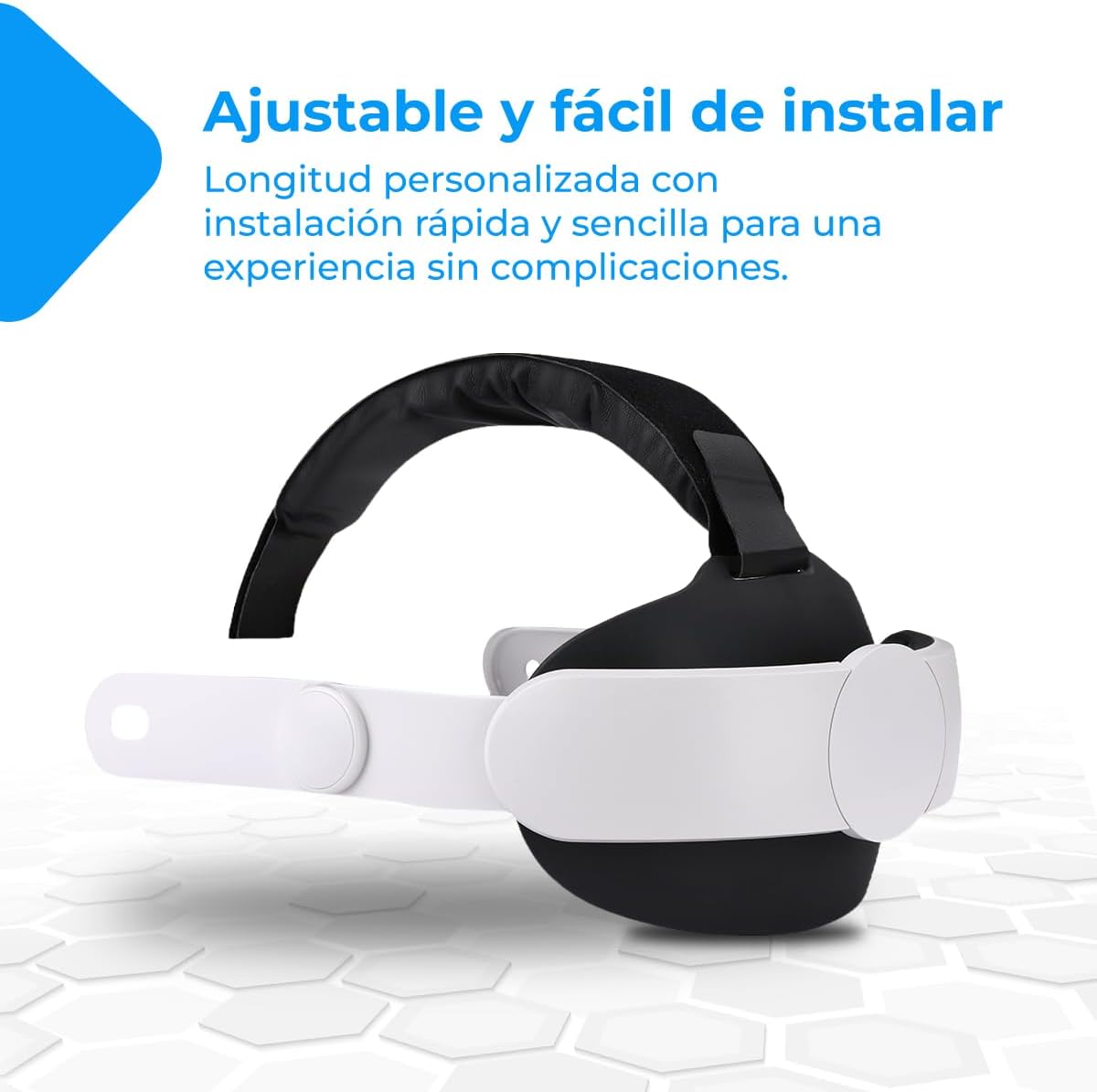 Detalle de NK Correa Compatible con Meta Quest 3 – Ajustable, Cómoda y Blanco