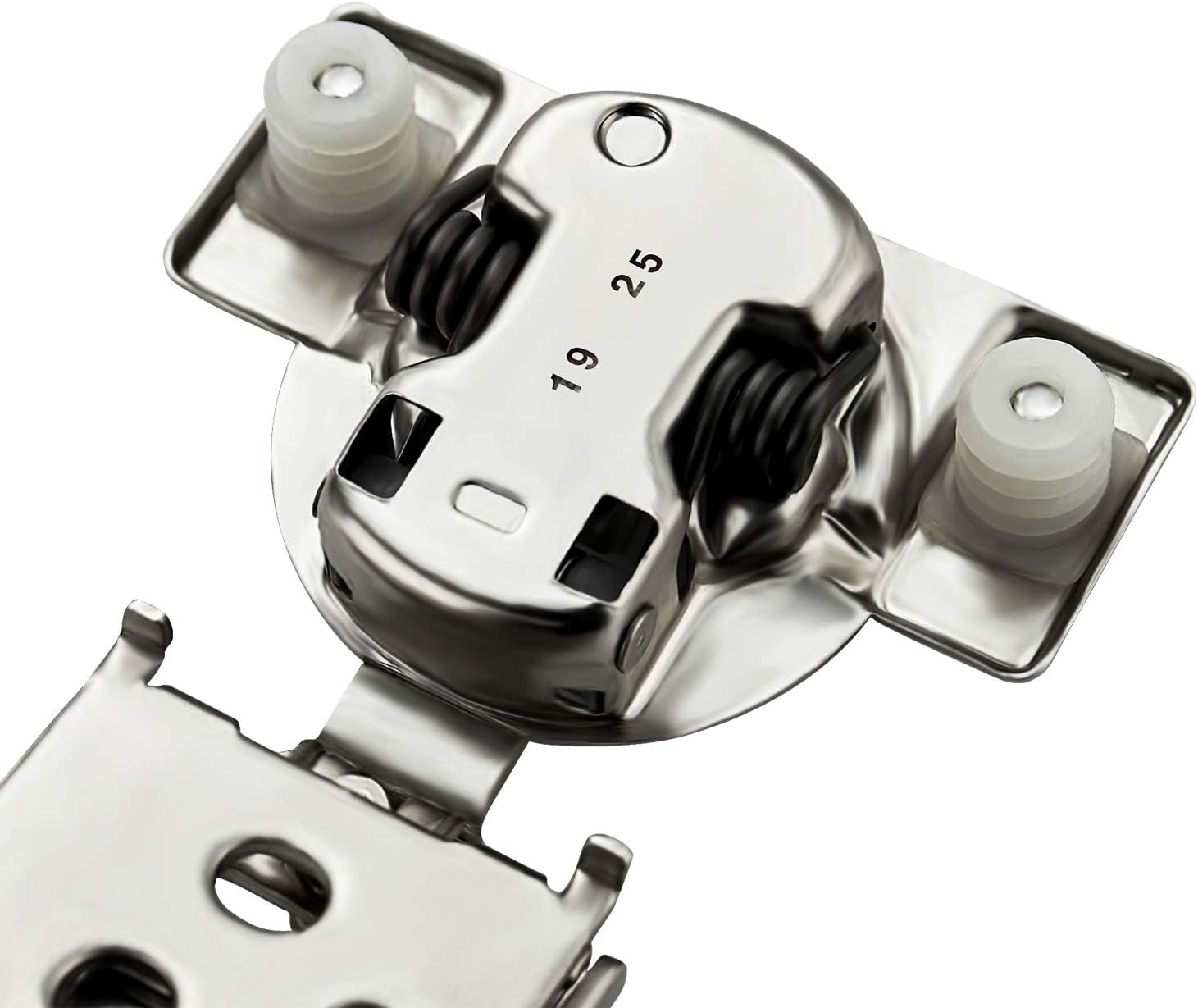 Detalle 2 de Ravinte 60 Pack 1/2 Inch Overlay Soft Close Concealed Cabinet Hinges – Satin Nickel, Heavy-Duty