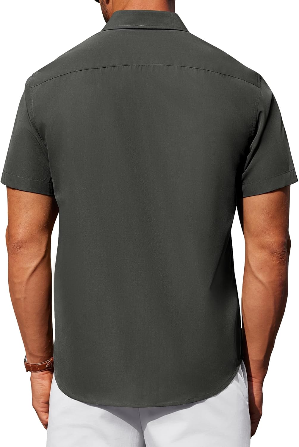 Thumbnail 3 de Alimens & Gentle Men’s Short Sleeve Dress Shirts (Wrinkle Free, Untucked) — Casual Button-Down