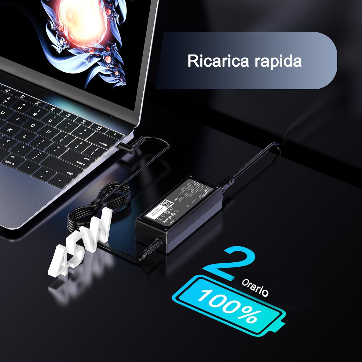 Thumbnail 5 de HP 45W Caricatore Portatile 19,5V 2,31A 45W