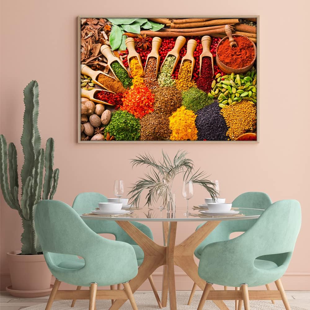 Detalle 2 de HUADADA 107 1000-Piece Jigsaw Puzzle, Colorful Spices, 27.6 x 19.7 in.