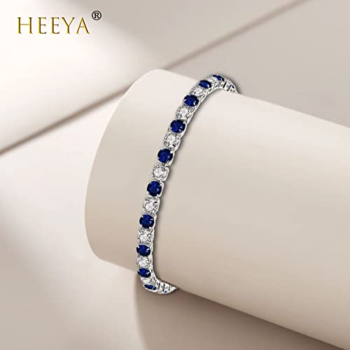 Thumbnail 2 de HEEYA Blue Tennis Bracelet for Women – Sterling Silver with Blue Cubic Zirconia