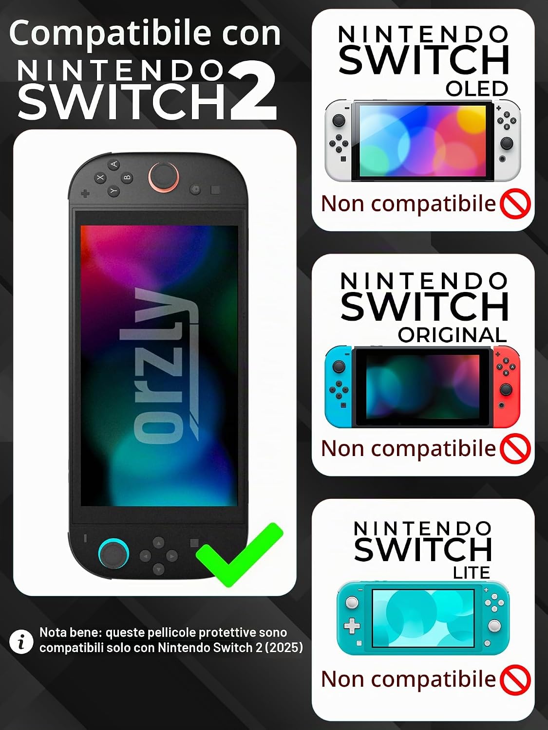 Thumbnail 1 de Orzly Pellicola protettiva Switch 7,9"