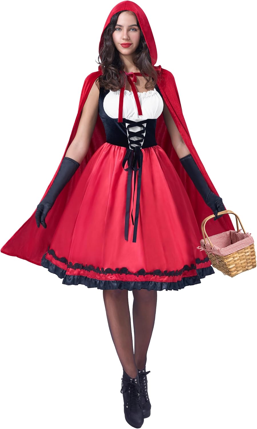 Detalle de Spooktacular Creations Red Riding Hood Costume, Polyester