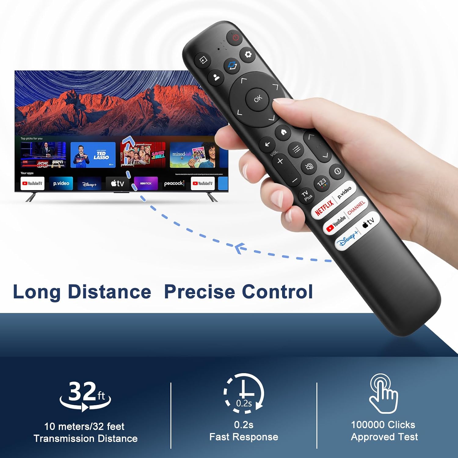 Thumbnail 5 de TCL Google TV Remote Replacement Pack (2)