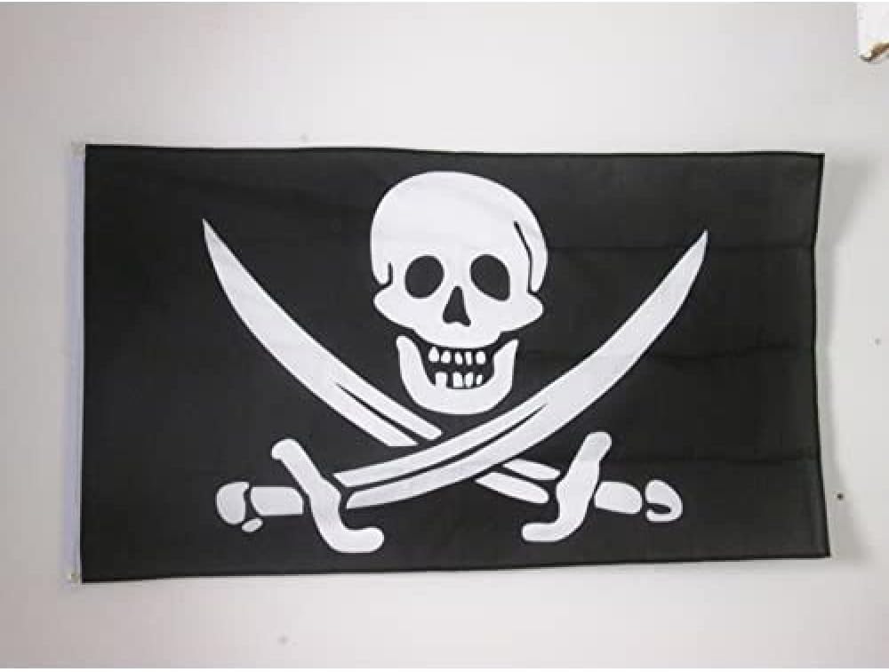 Detalle 2 de AZ FLAG Bandera Pirata Jack Rackham 150x90cm 🏴☠