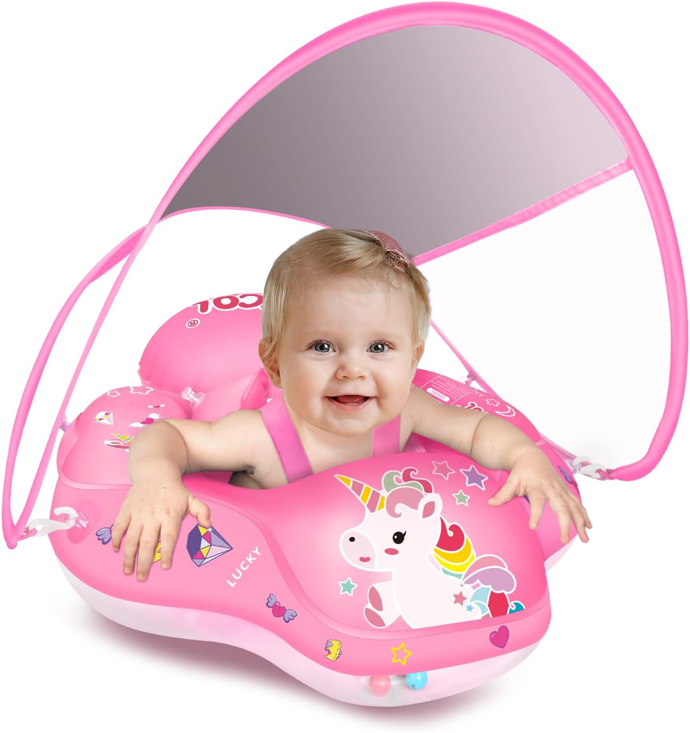 Thumbnail 6 de Inflatable Baby Pool Float with Canopy UPF50+ Sun Protection (No Flip) for Babies 3–36 Months