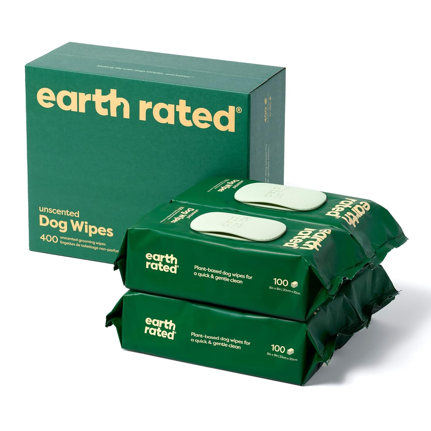 Detalle de Earth Rated Feuchttücher 400 Stück