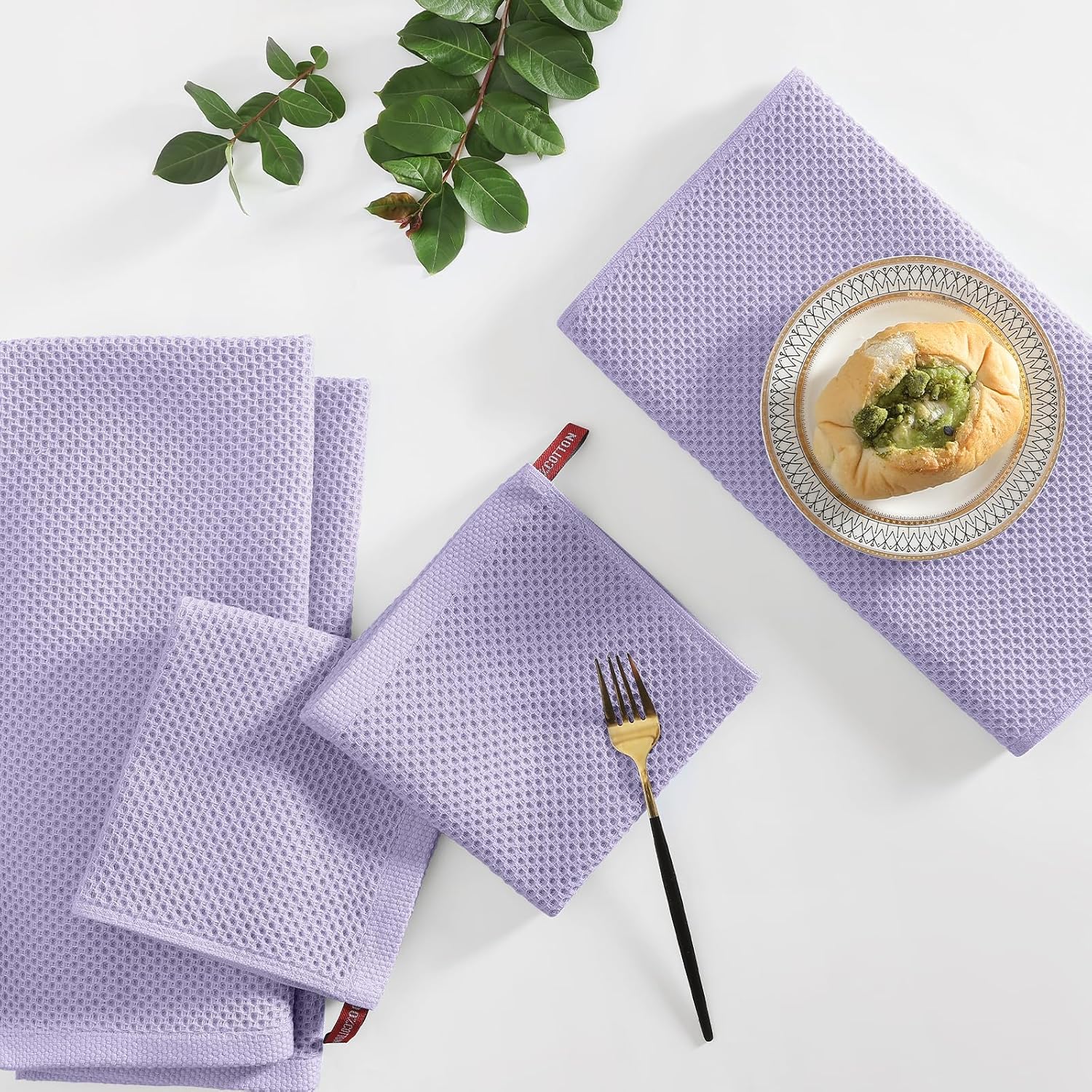 Thumbnail 5 de Homaxy 12-Pack Cotton Kitchen Towels Set