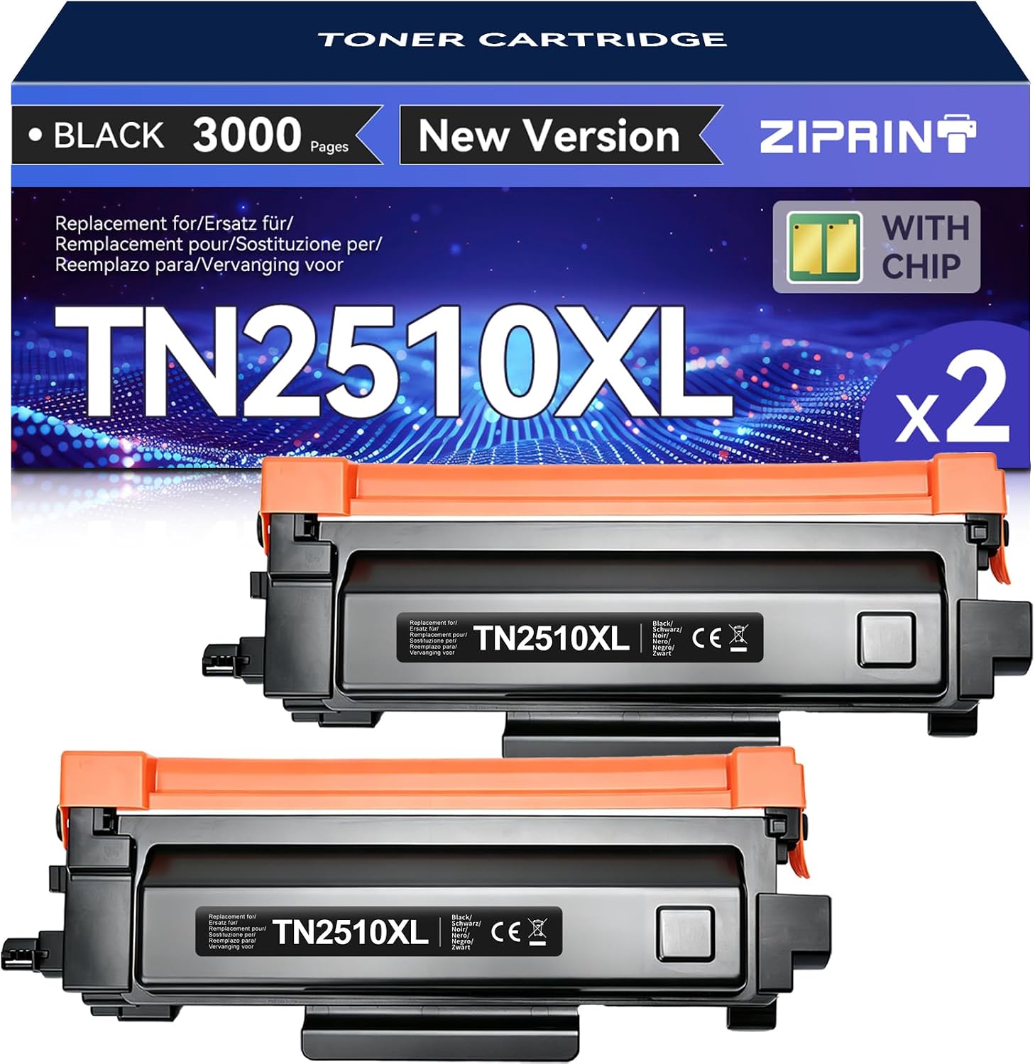 Detalle de ZIPRINT TN2510XL 3000 Seiten Toner đź–¨