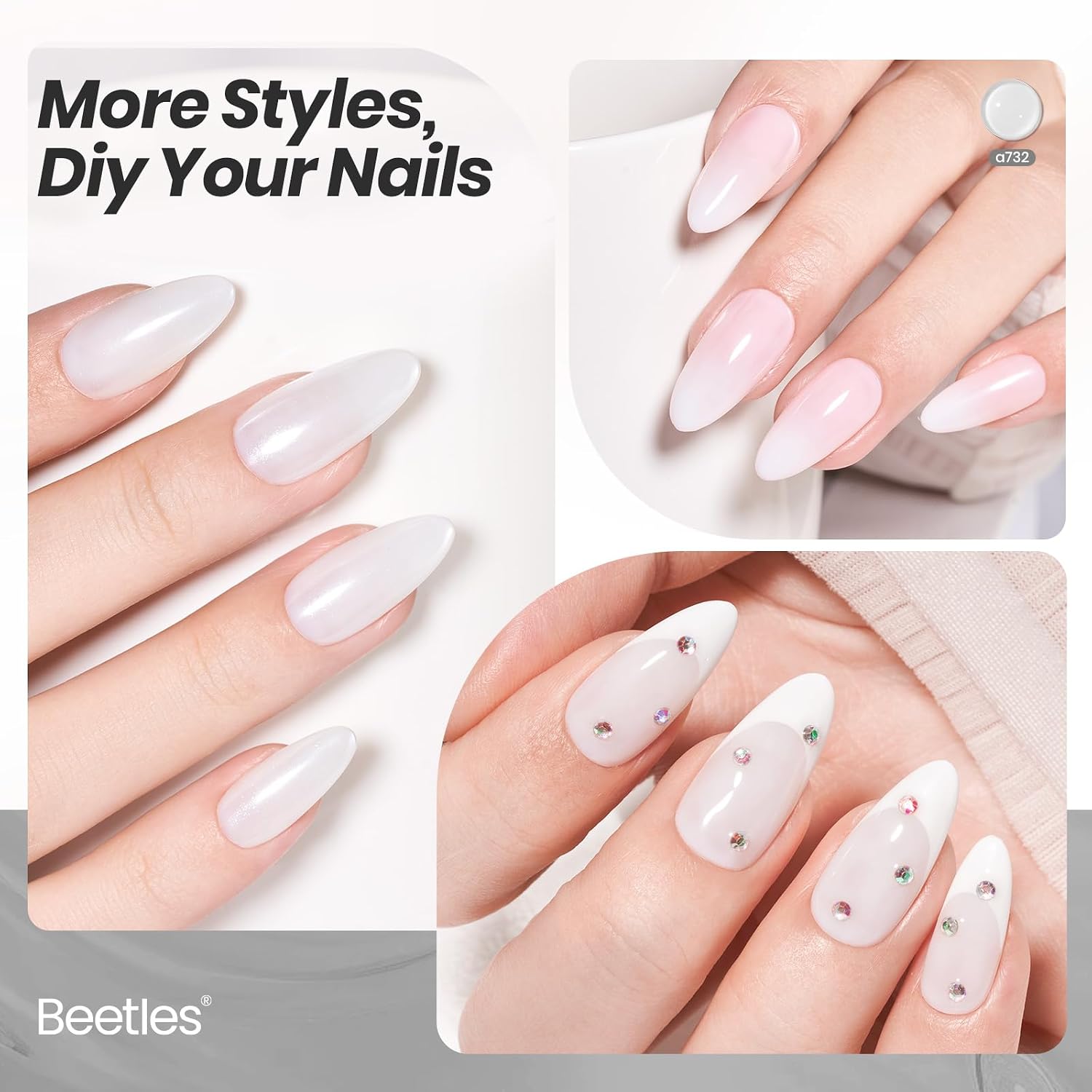 Thumbnail 5 de Beetles Milky White Gel Nail Polish 15ml ๐