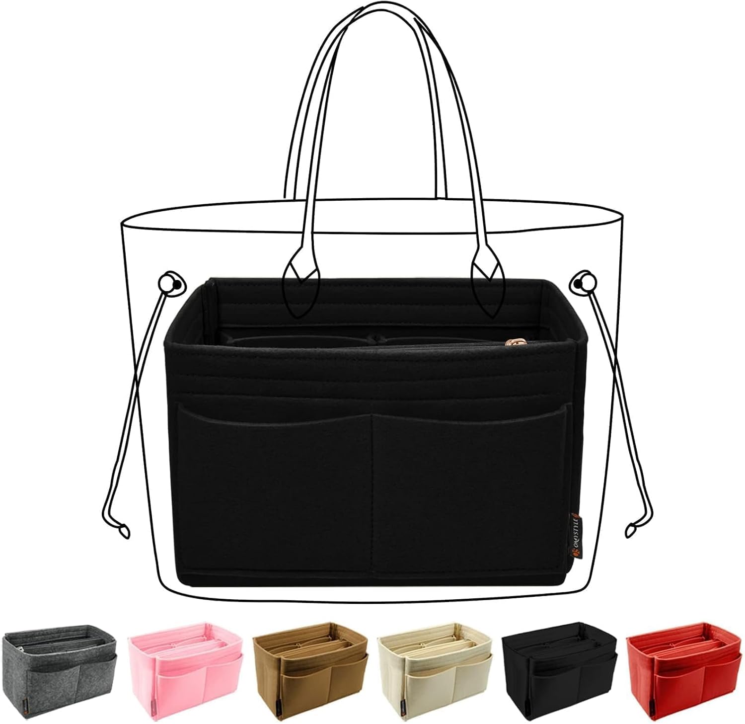 Thumbnail 6 de OMYSTYLE Felt Tote Bag Organizer Insert