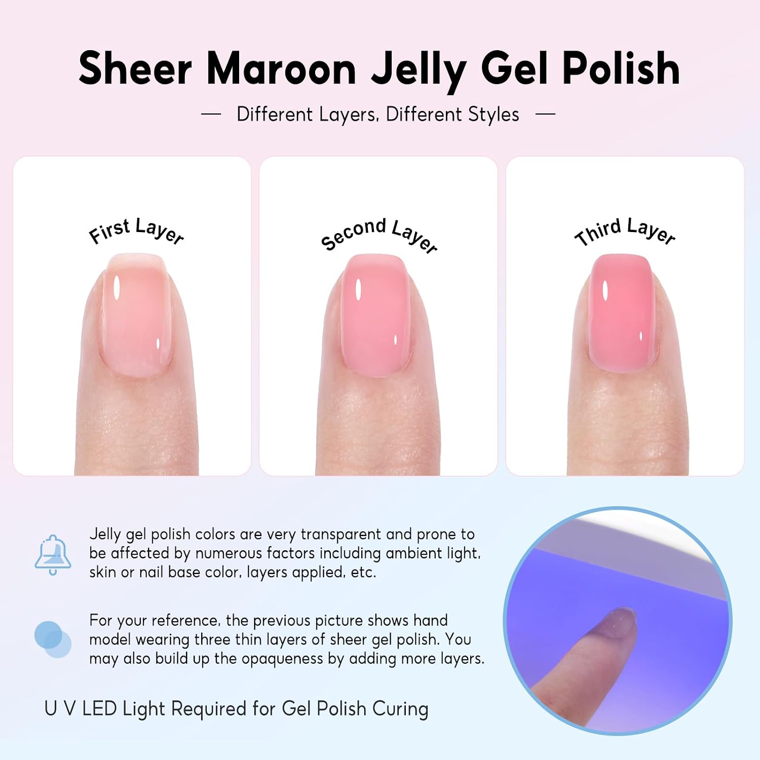 Thumbnail 4 de COSCELIA Fall Jelly Gel Nail Polish Set, 25 Translucent Colors for DIY Nail Art