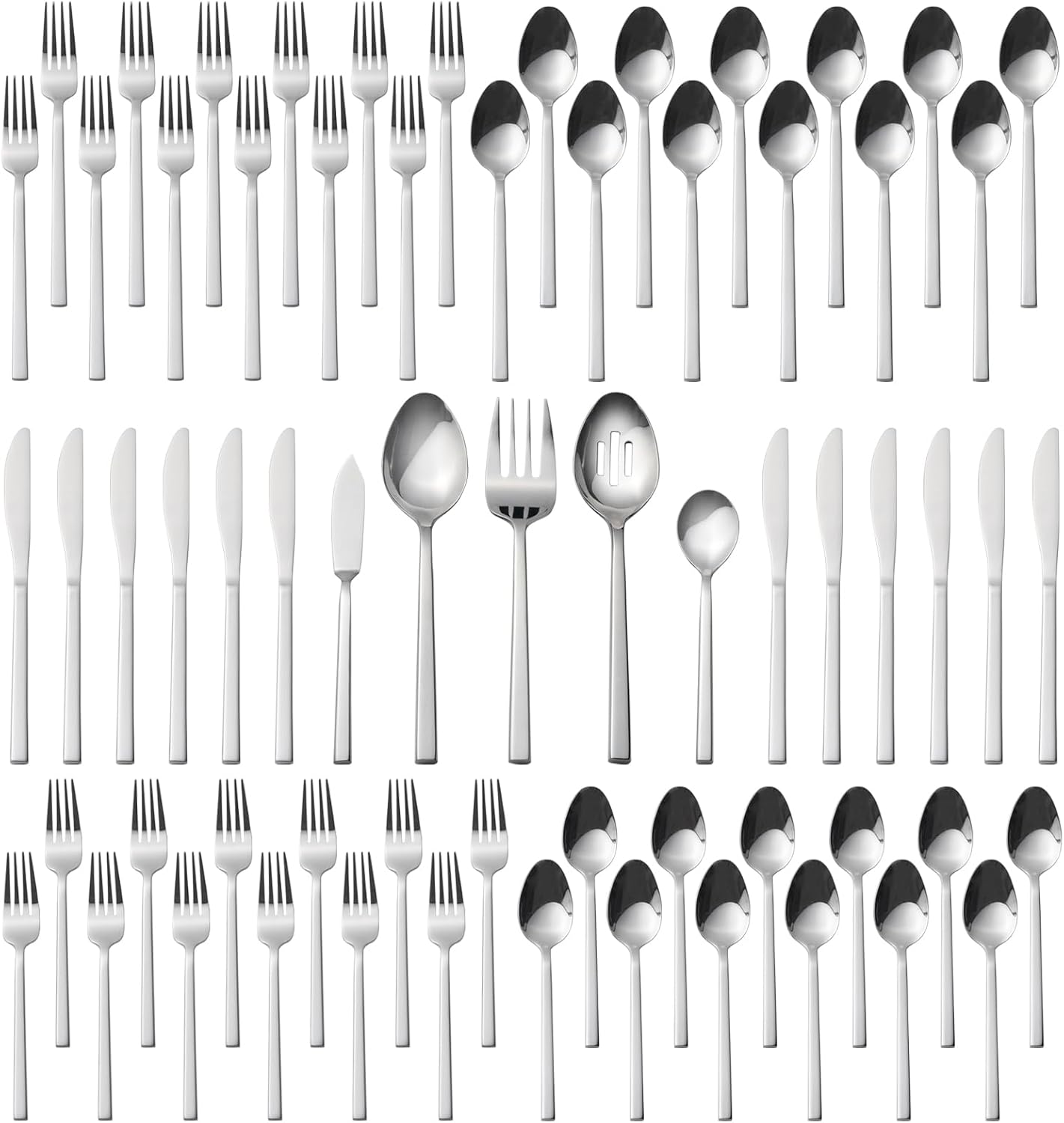 Detalle de Alata Cube 65-Piece Stainless Steel Flatware Set 🍴