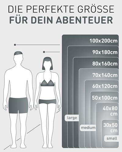Detalle de Fit-Flip Mikrofaser Handtuch – schnelltrocknend, kompakt und vielseitig