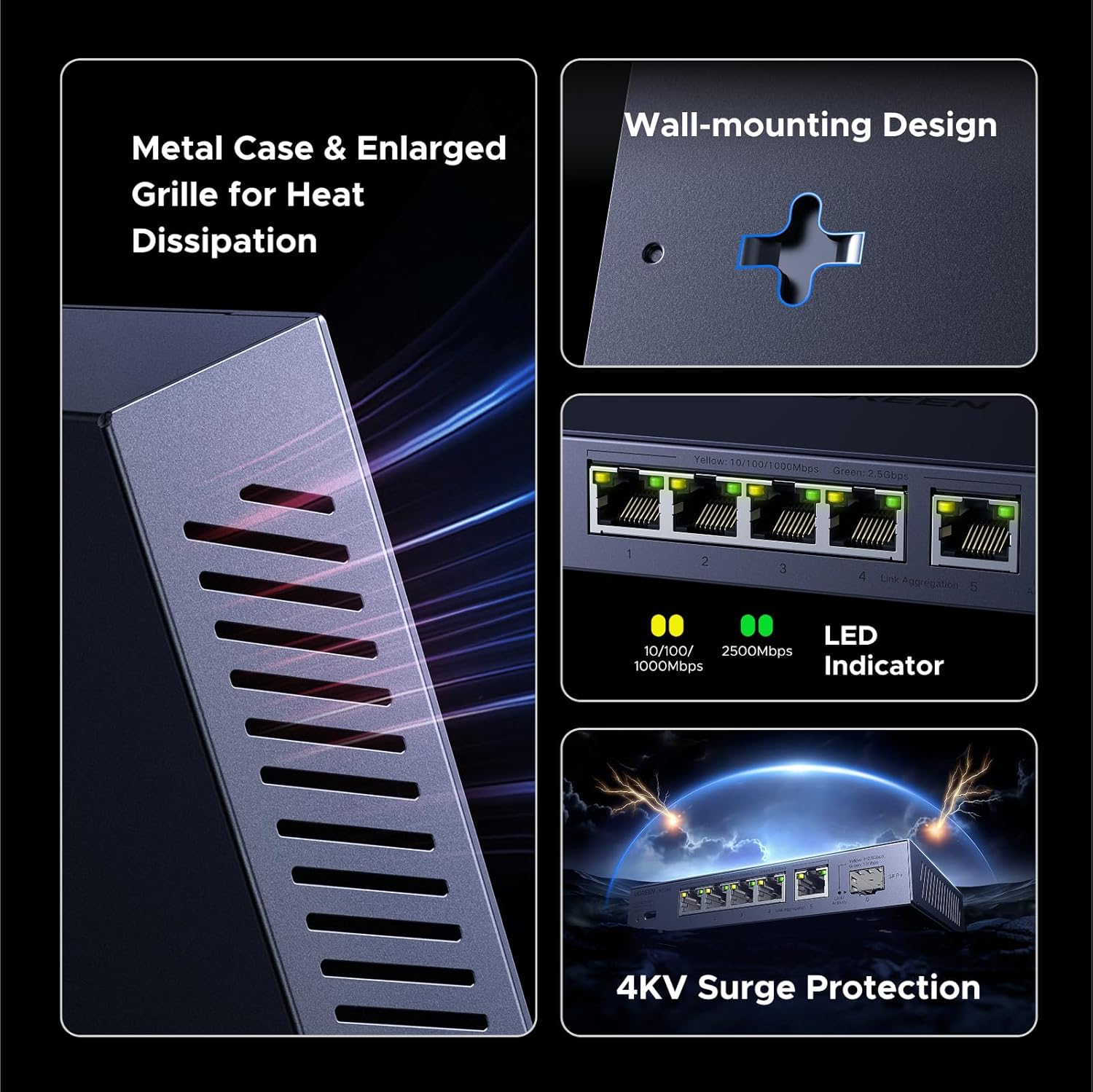 Thumbnail 6 de UGREEN 2.5Gbps 6-Port Network Switch