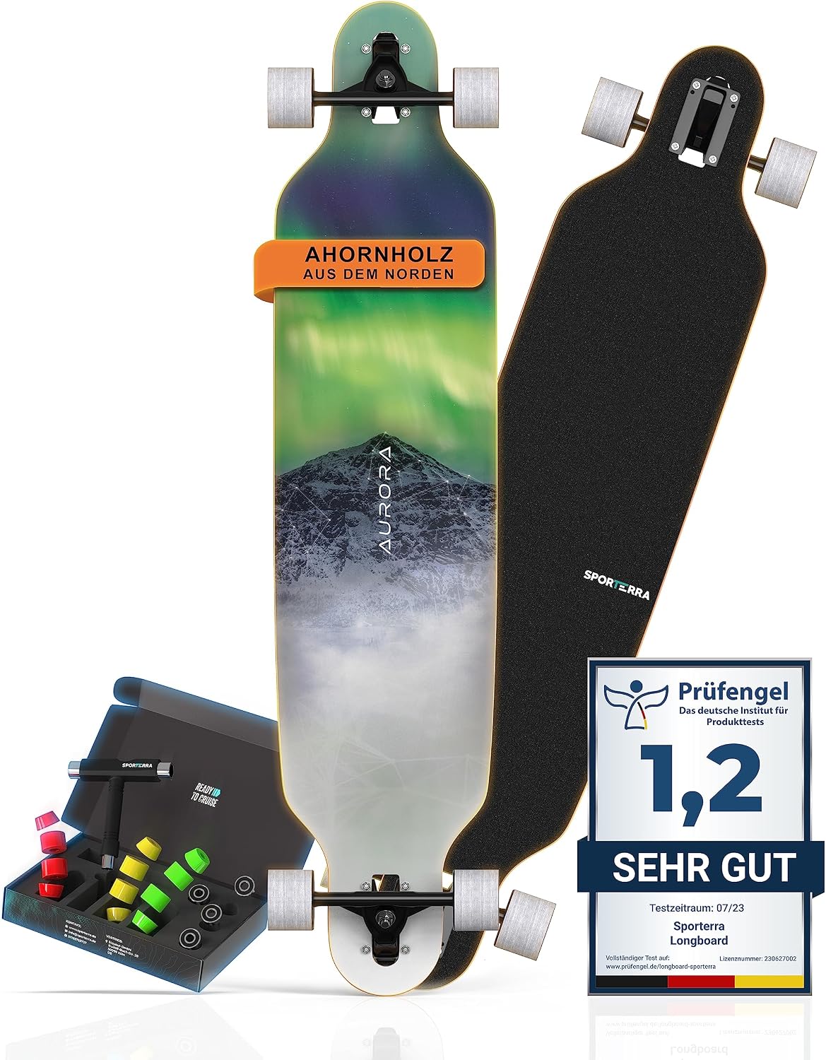 Thumbnail 6 de Sporterra Longboard Sommer-Angebot für Erwachsene und Jugendliche – inkl. Zubehör & Schritt-für-Schritt-Anleitung